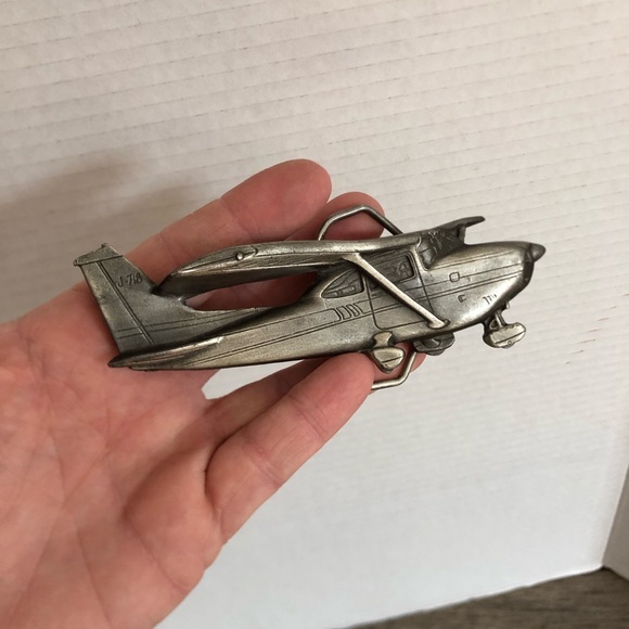 Vtg 1980 J718 Airplane Belt Buckle - Picture 12 of 12